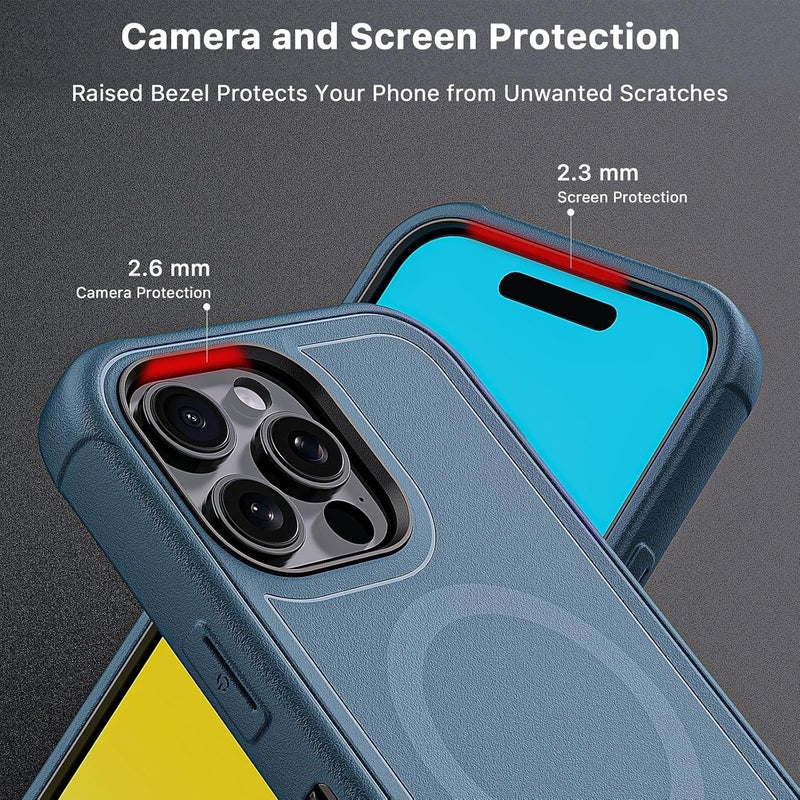 M MYBAT PRO Maverick Series for iPhone 16 Pro Max Case with Belt Clip Holster,[Compatible with Magsafe] w/Screen Protector,Anti-Drop,Shockproof,with 360°Rotating Kickstand,Heavy Duty Protection Blue - Image 5
